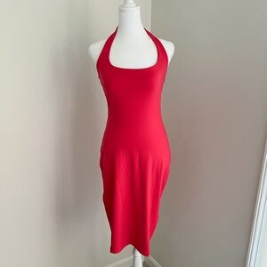 NWT Susana Monaco Tie Halter Mini Dress in Watermelon Size:XS